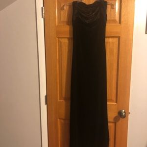 Black Velvety Prom Dress